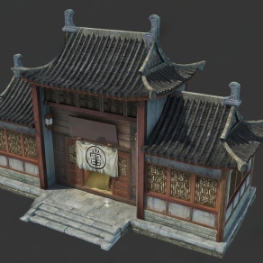 中式古建3D模型下载